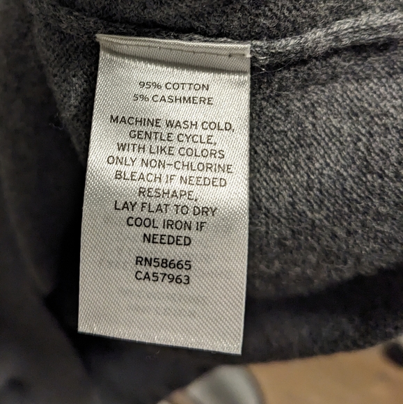 Nordstrom, Men's Cashmere sweater, Medium, charcoal gray - Picture 8 of 8